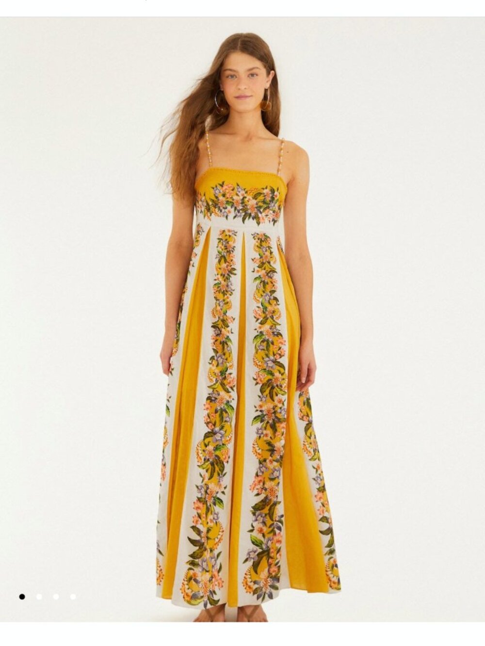 New Farm Rio Sand Hilo Sleeveless A-Line Maxi Dress by Anthropologie - Picture 8 of 8